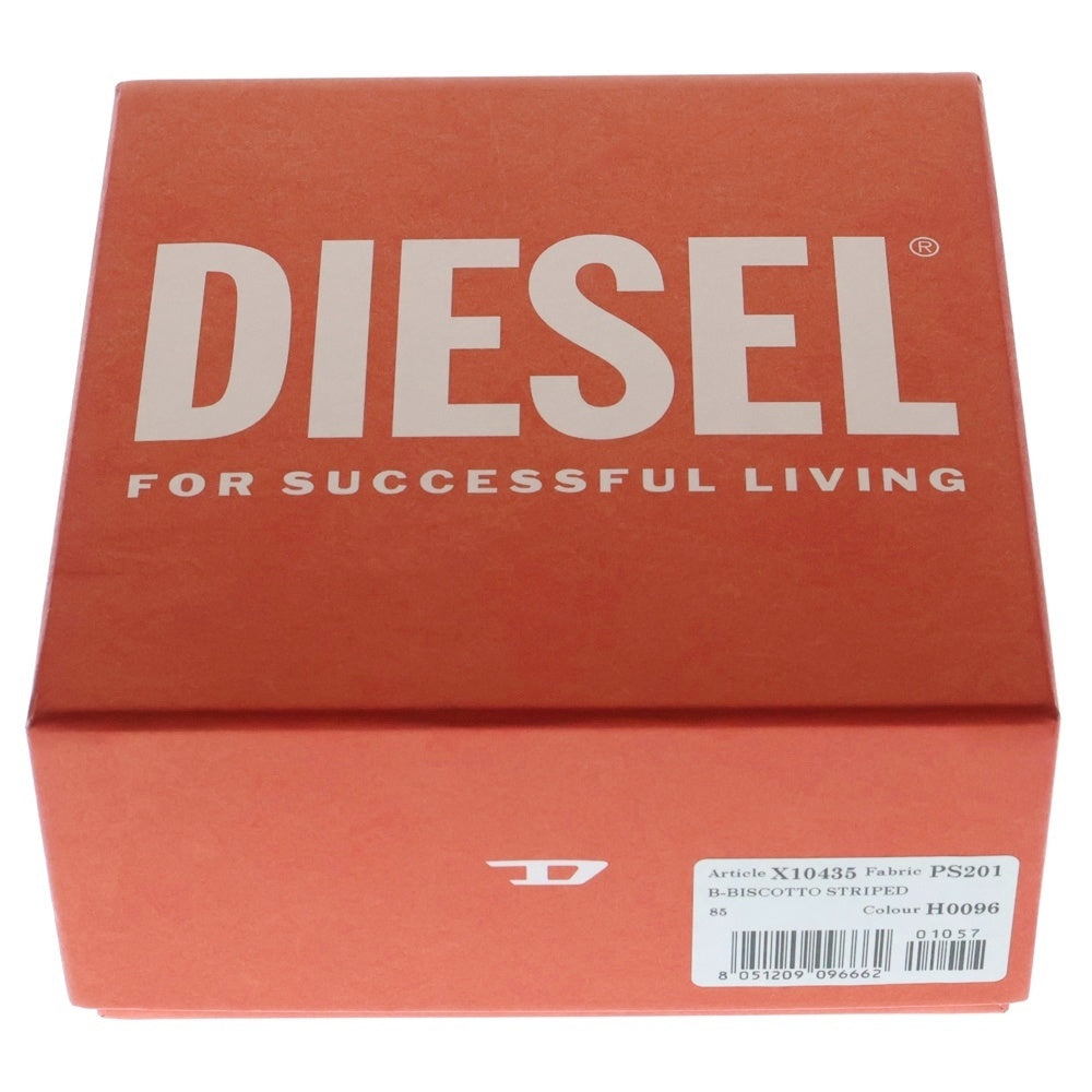 DIESEL(ディーゼル) ロゴプレートバックル レザー ベルト ブラウン X10435 PS201