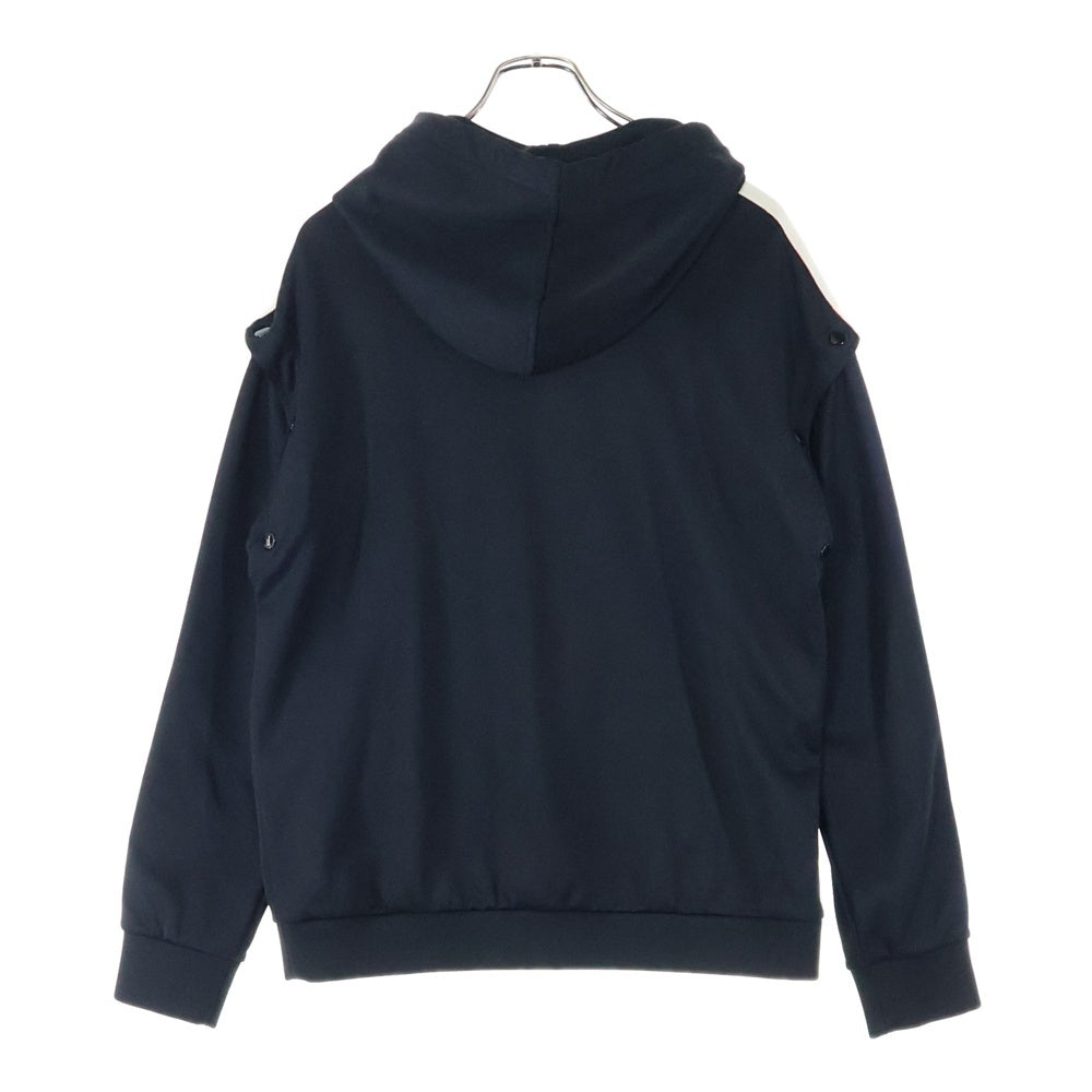 GUCCI(グッチ) テクニカルジャージー 2WAY トラックフーディー パーカー ブラック 475354 X5U11