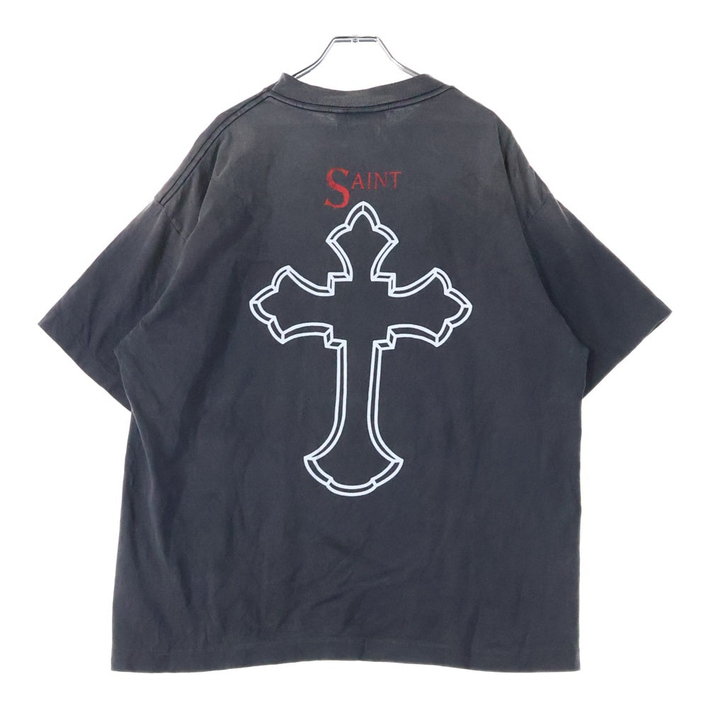 SAINT MICHAEL(セントマイケル) 25SS 2PAC TEE 2パック クルーネック 半袖カットソー Tシャツ グレーSM-HR8-0000-C14