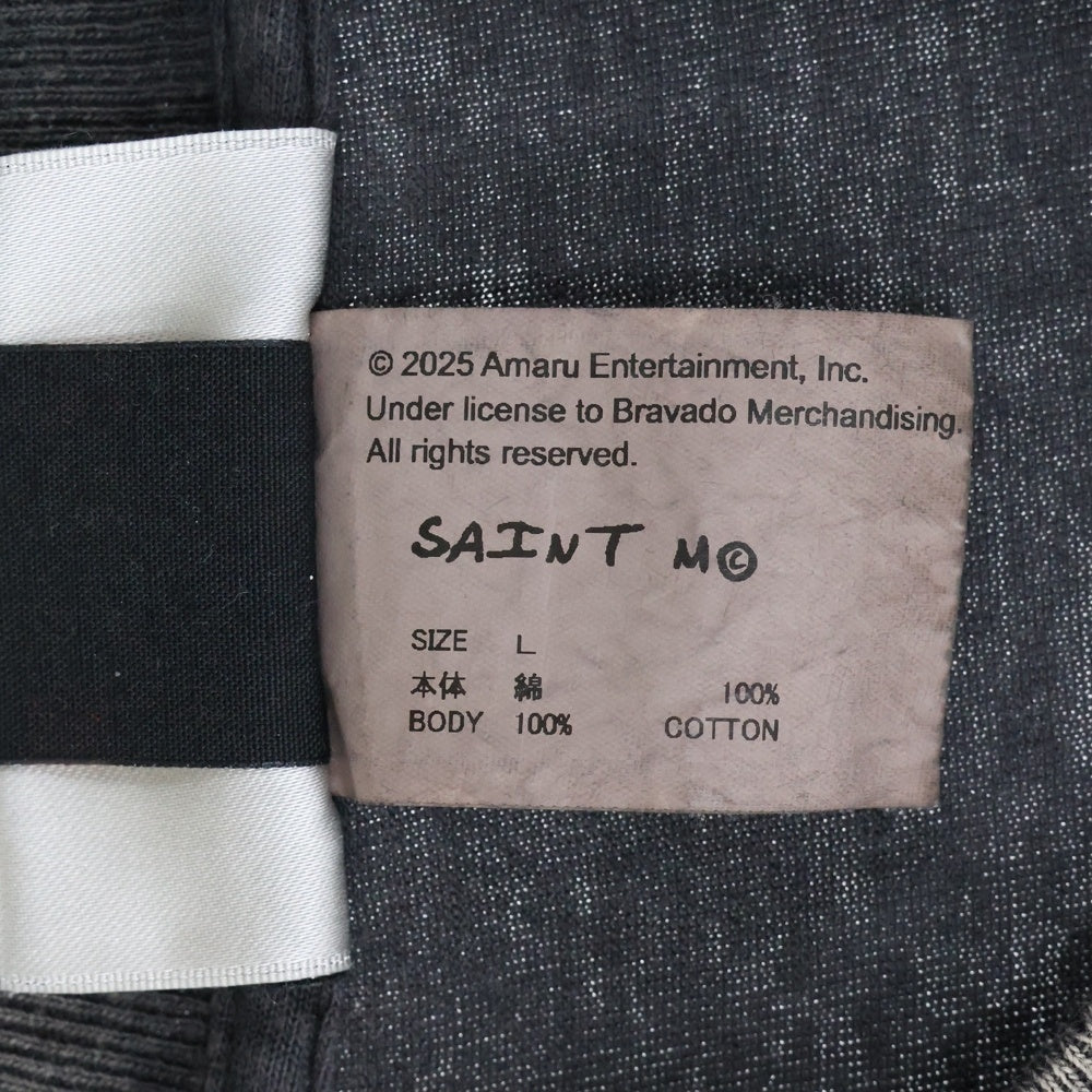 SAINT MICHAEL(セントマイケル) 25SS 2PAC TEE 2パック クルーネック 半袖カットソー Tシャツ グレーSM-HR8-0000-C14