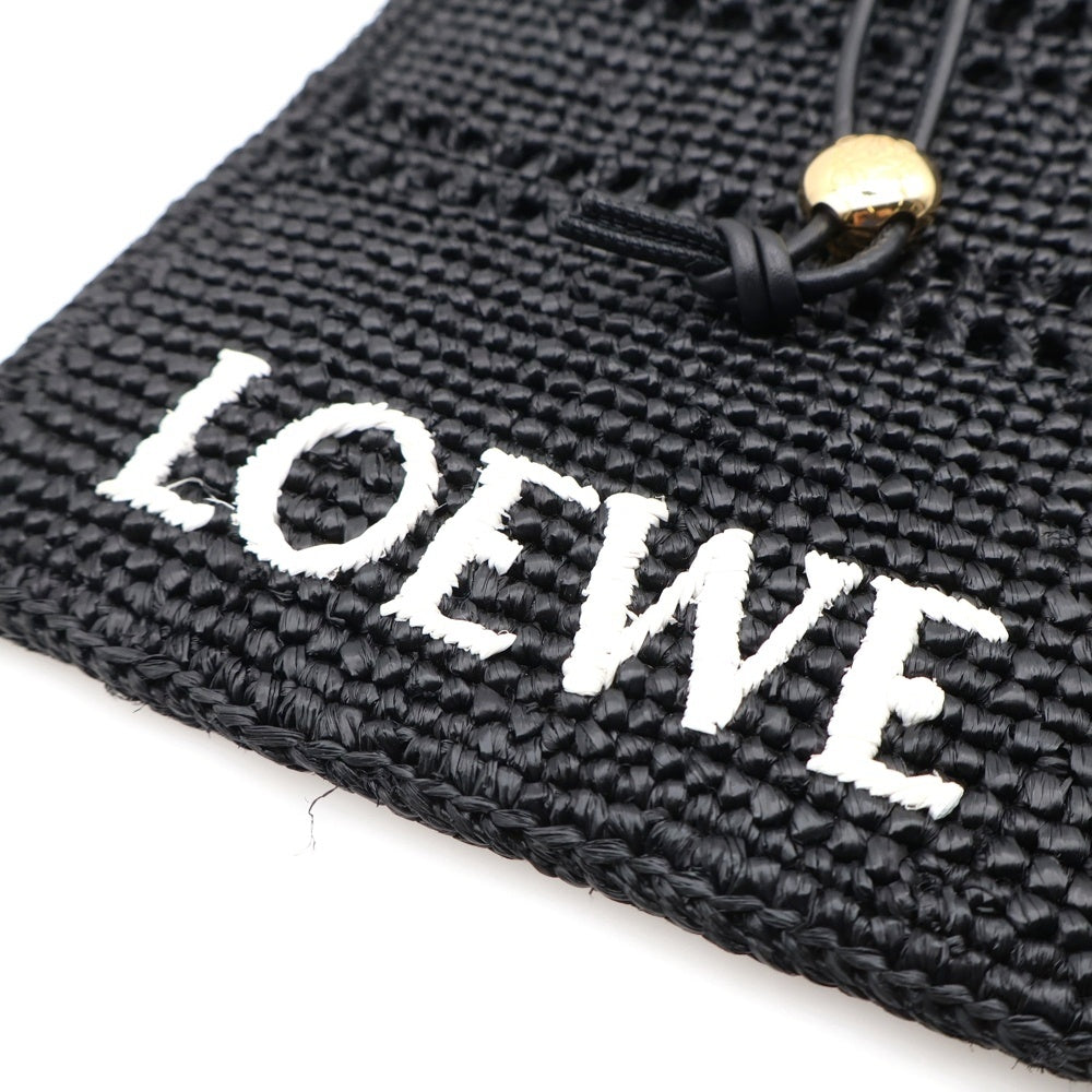 LOEWE(ロエベ) ラフィア ドローストリング アナグラム ショルダーバッグ ブラック C756PHPX05 レディース