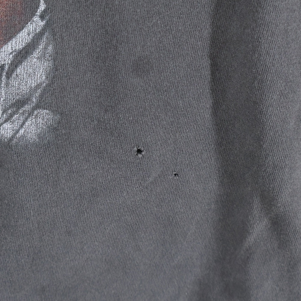 SAINT MICHAEL(セントマイケル) 23SS WE LIVE HELL 両面プリント クルーネック 半袖Tシャツ グレー SM-S23-0000-009