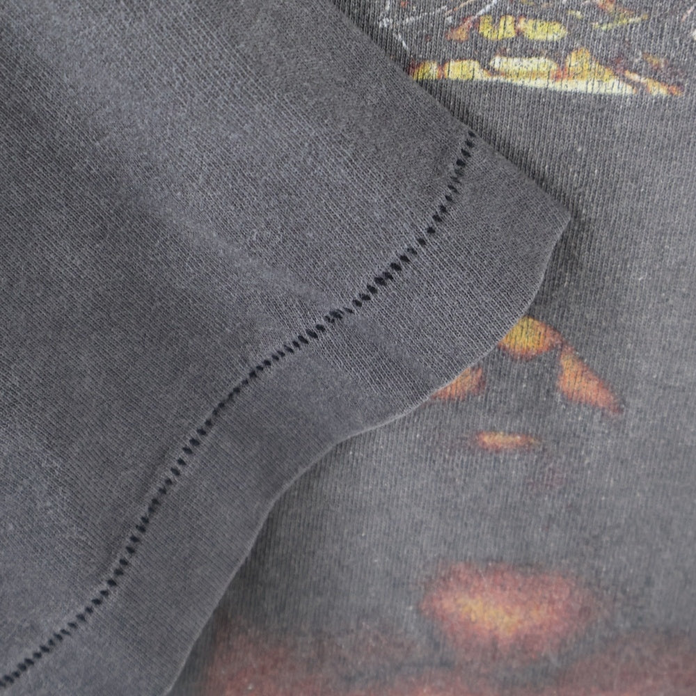 SAINT MICHAEL(セントマイケル) 23SS WE LIVE HELL 両面プリント クルーネック 半袖Tシャツ グレー SM-S23-0000-009