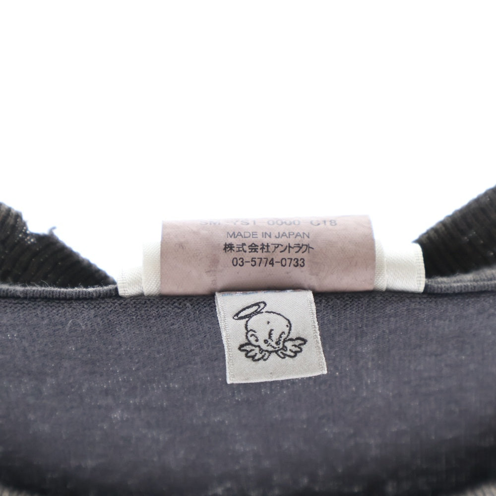 SAINT MICHAEL(セントマイケル) 24AW PUBLIC ENEMY PESS TEE 両面プリント クルーネック 半袖Tシャツ ブラック SM-YS1-0000-C18
