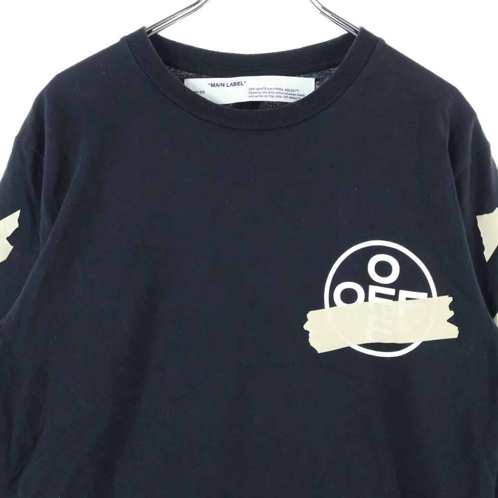 OFF-WHITE(オフホワイト) 20SS TAPE ARROWS テープアロー コットン 長袖Tシャツ ブラック OMAB001R20185002