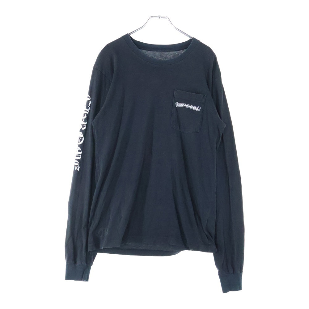 CHROME HEARTS(クロムハーツ) CEMETERY バックセメタリープリント クルーネック 長袖Tシャツ ブラック
