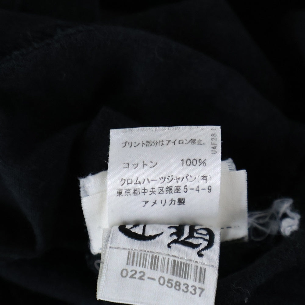 CHROME HEARTS(クロムハーツ) CEMETERY バックセメタリープリント クルーネック 長袖Tシャツ ブラック