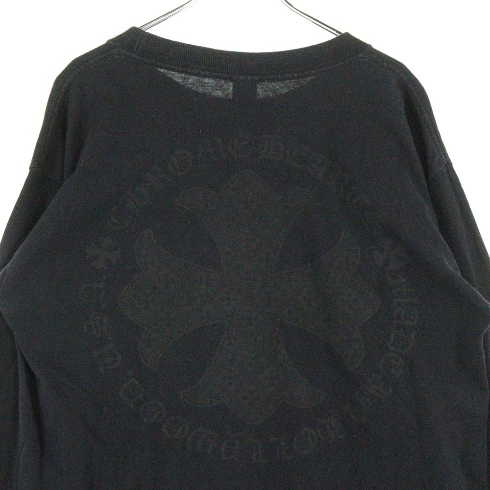 CHROME HEARTS(クロムハーツ) CH PLUS フロントCHプラスプリント クルーネック 長袖Tシャツ ブラック