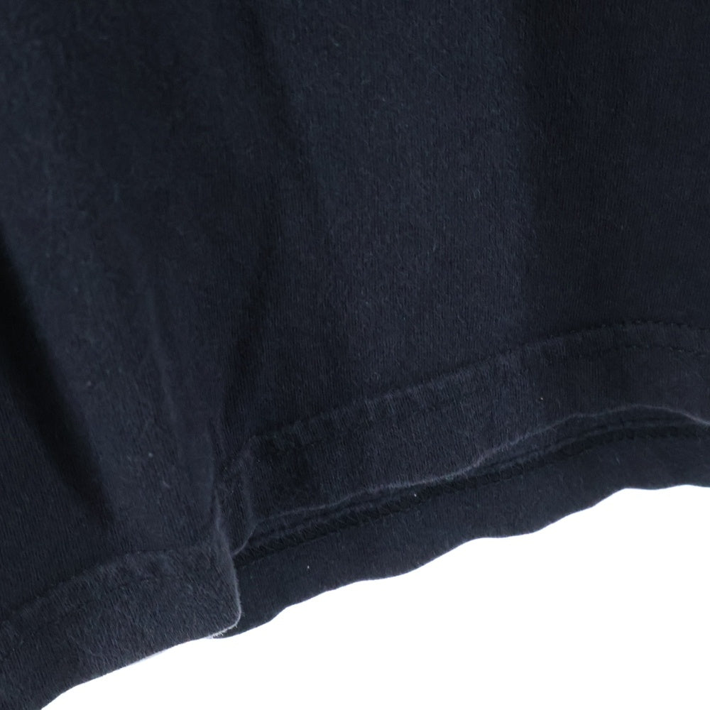 CHROME HEARTS(クロムハーツ) NEON STRIPE LOGO ネオンストライプロゴプリント クルーネック 長袖Tシャツ ブラック