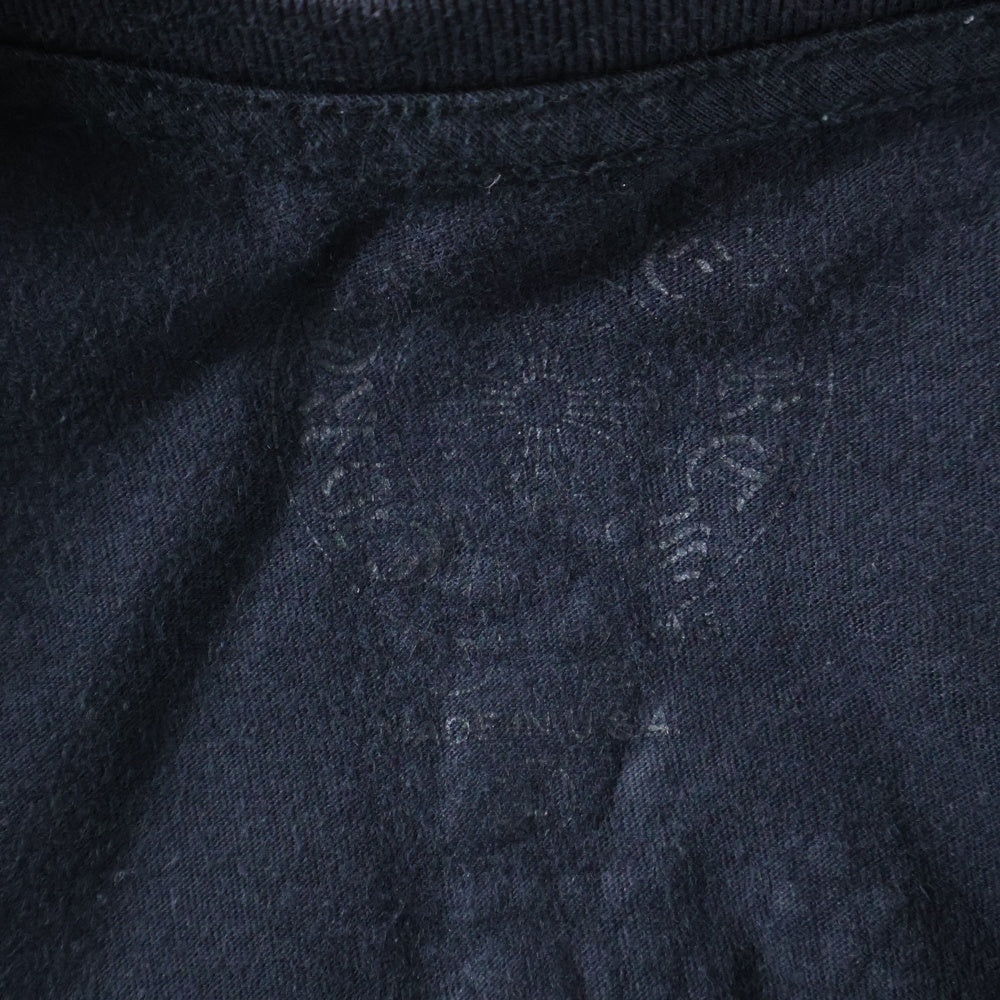 CHROME HEARTS(クロムハーツ) NEON STRIPE LOGO ネオンストライプロゴプリント クルーネック 長袖Tシャツ ブラック