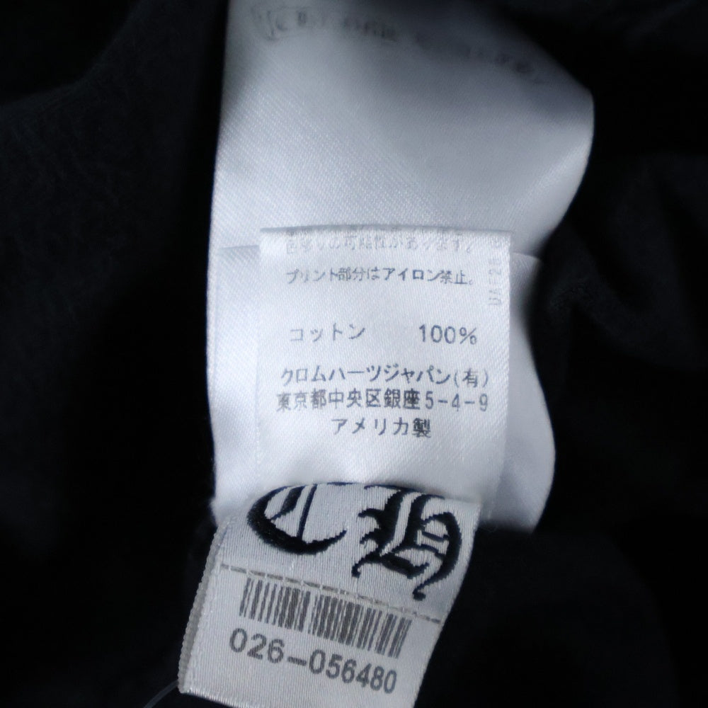 CHROME HEARTS(クロムハーツ) NEON STRIPE LOGO ネオンストライプロゴプリント クルーネック 長袖Tシャツ ブラック