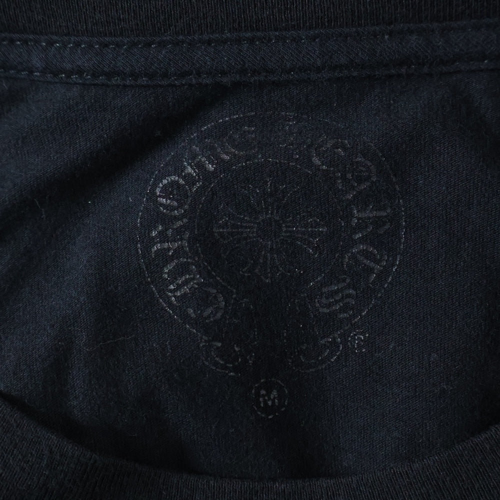 CHROME HEARTS(クロムハーツ) CH TEE 袖CHプラス総柄プリント クルーネック 長袖Tシャツ ブラック