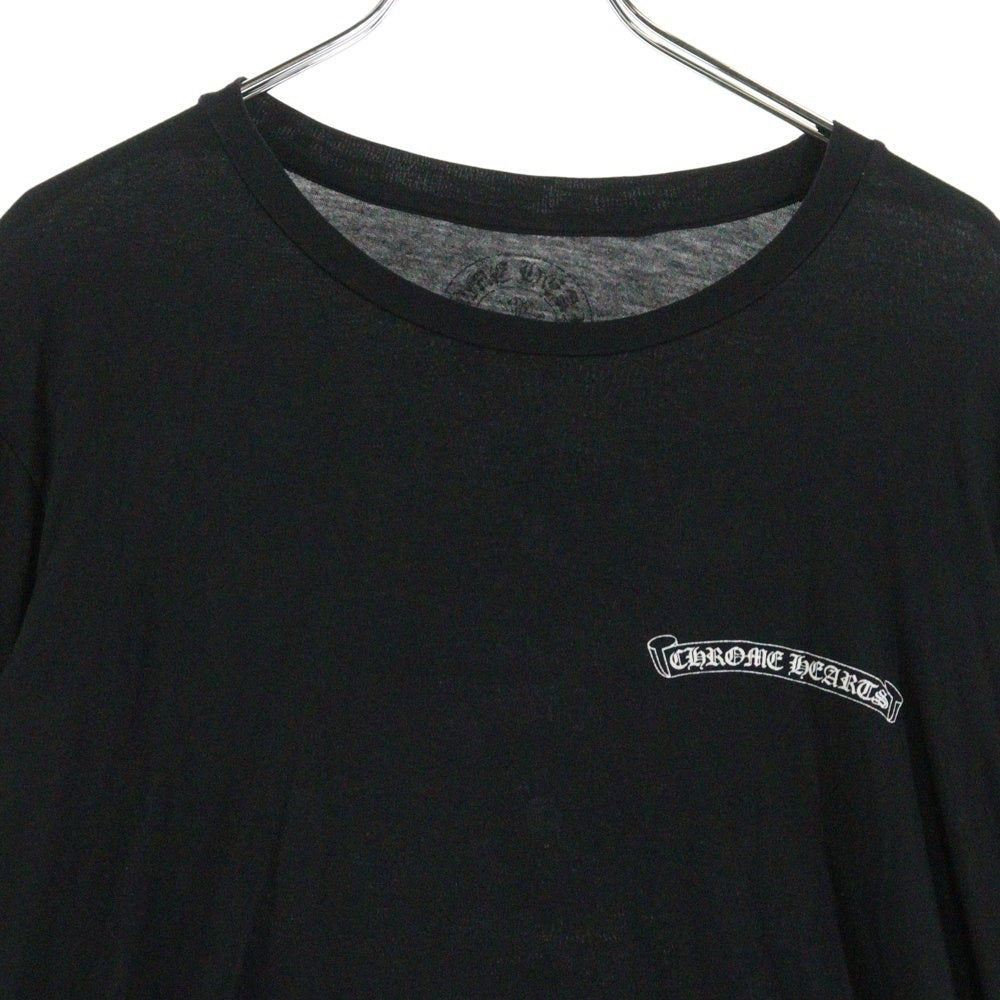 CHROME HEARTS(クロムハーツ) CH PLUS バックCHプラス クルーネック 長袖Tシャツ ブラック