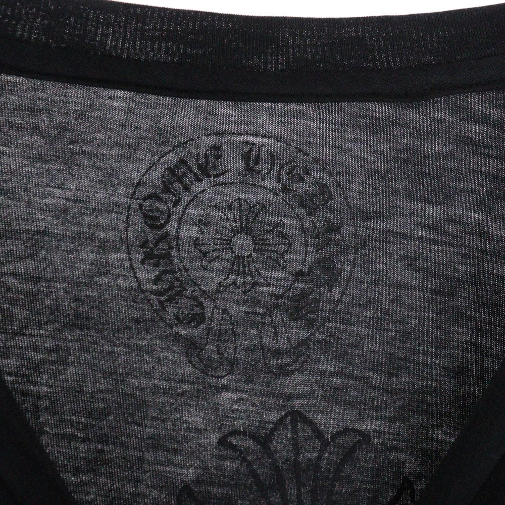 CHROME HEARTS(クロムハーツ) CH PLUS バックCHプラス クルーネック 長袖Tシャツ ブラック