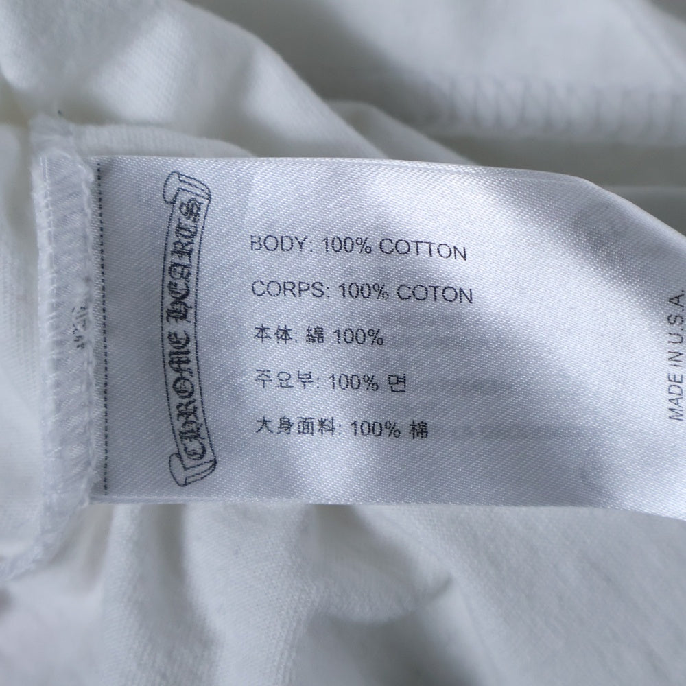 CHROME HEARTS(クロムハーツ) CH PLUS フロントCHプラスプリント クルーネック 長袖Tシャツ ホワイト