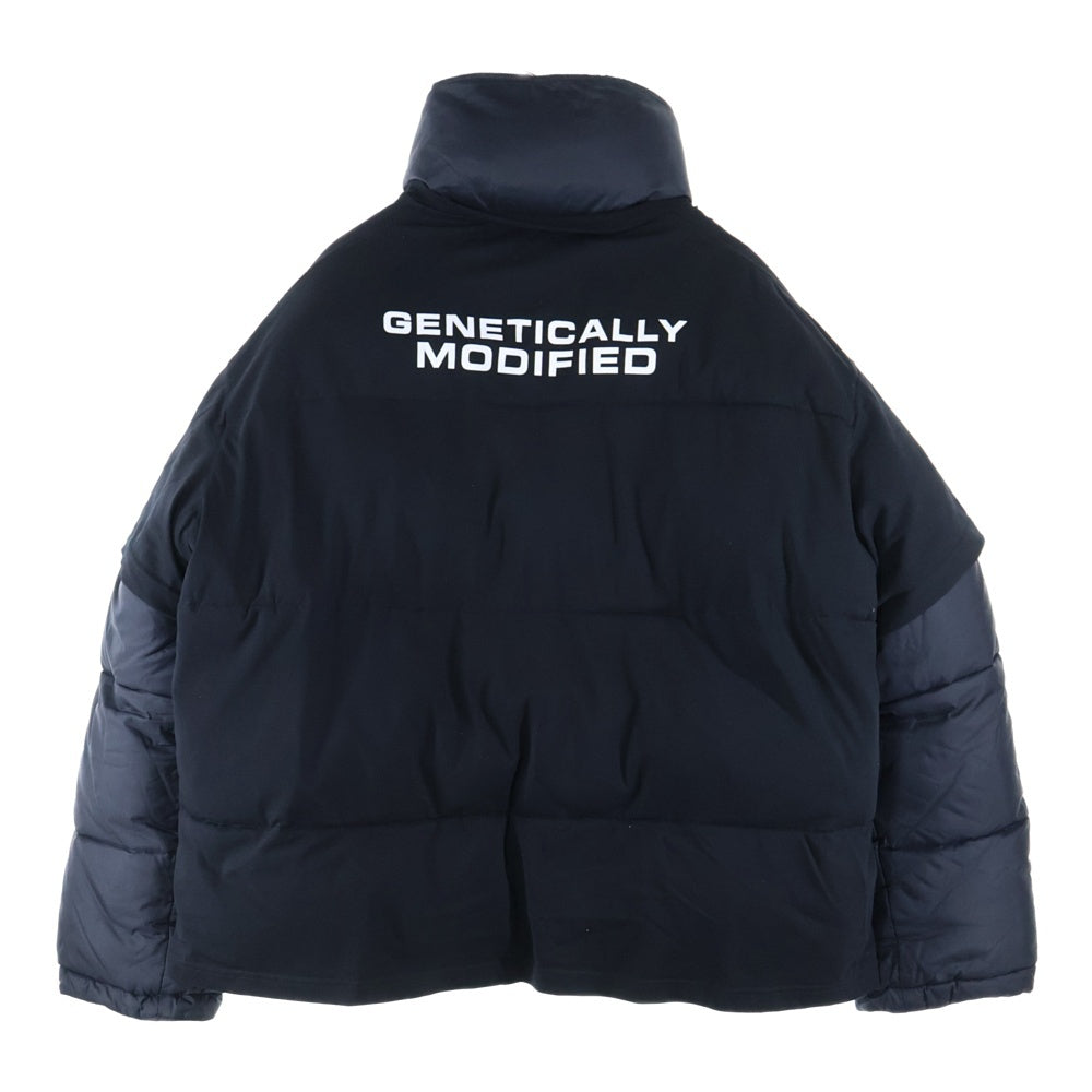 VETEMENTS(ヴェトモン) レイヤードデザイン フロントプリント ダウンジャケット ブラック WAH18JA10