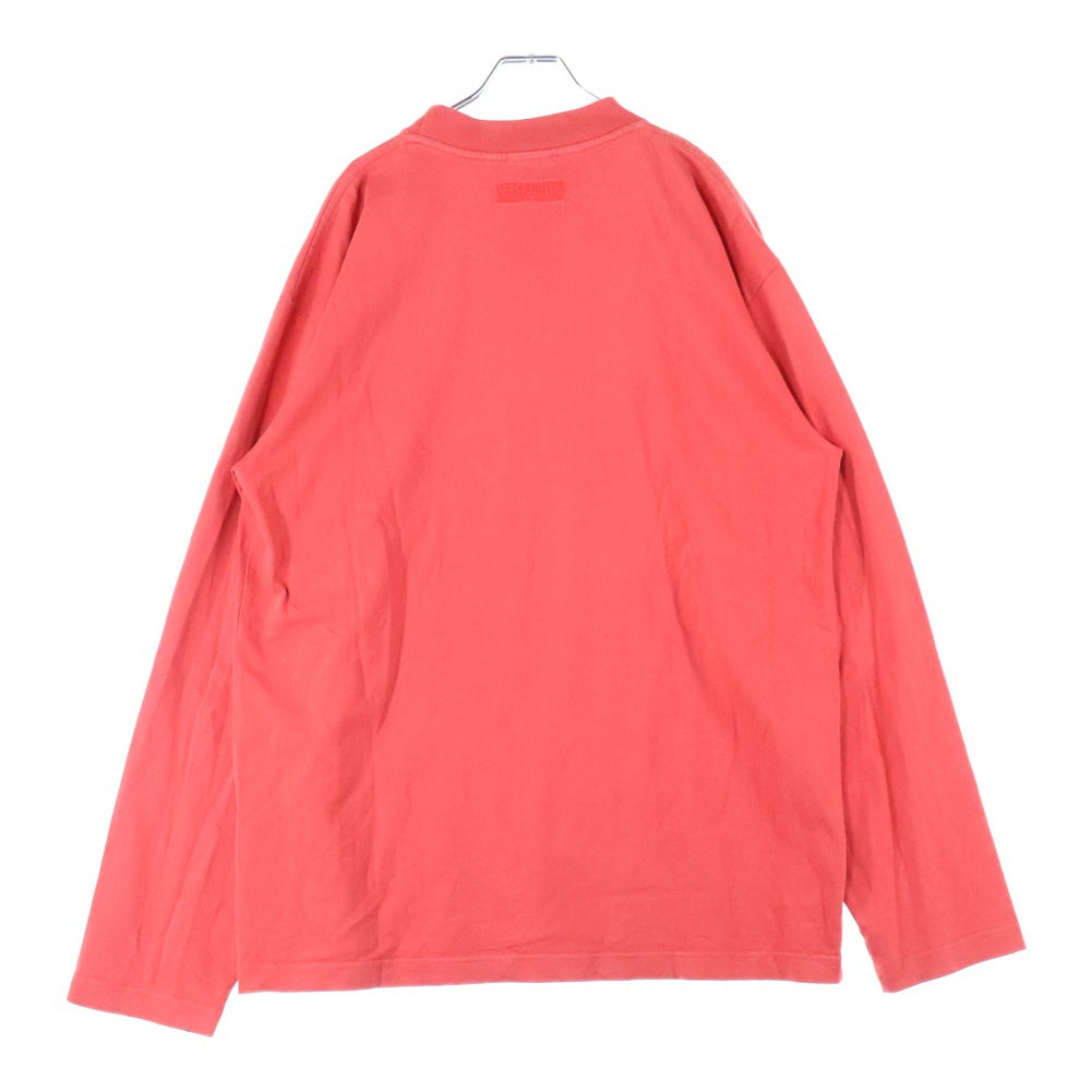 VETEMENTS(ヴェトモン) 18SS ×Tommy Hilfiger トミーヒルフィガー フロントプリント ロングスリーブカットソー 長袖Tシャツ レッド