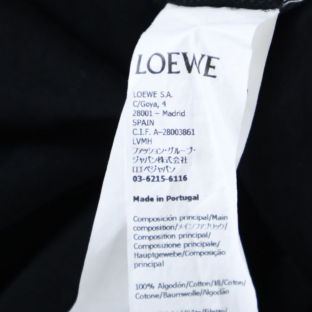 LOEWE(ロエベ) ANAGRAM POCKET T-SHIRT アナグラム ポケット刺繍 Tシャツ 半袖カットソー ブラック