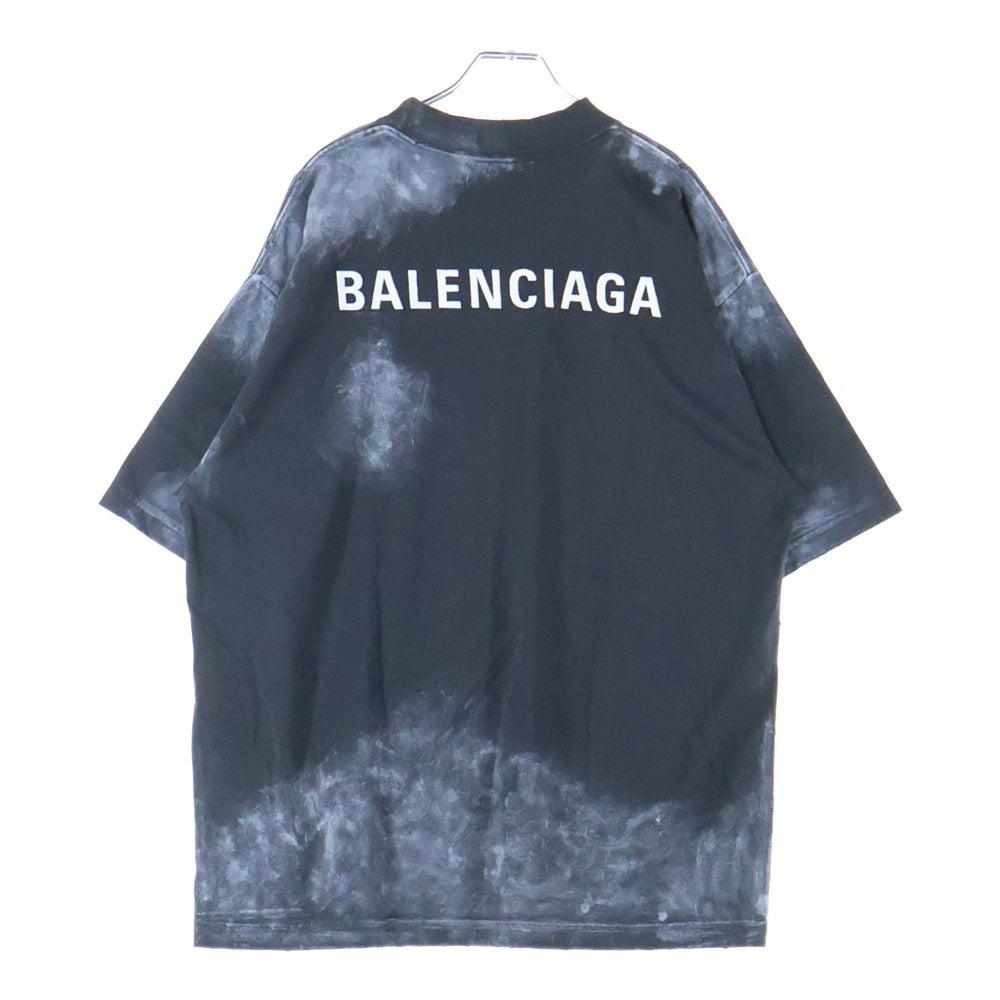 BALENCIAGA(バレンシアガ) Medium Fit T-Shirt ミディアム フィット Tシャツ 半袖カットソー ダメージ加工 ブラック