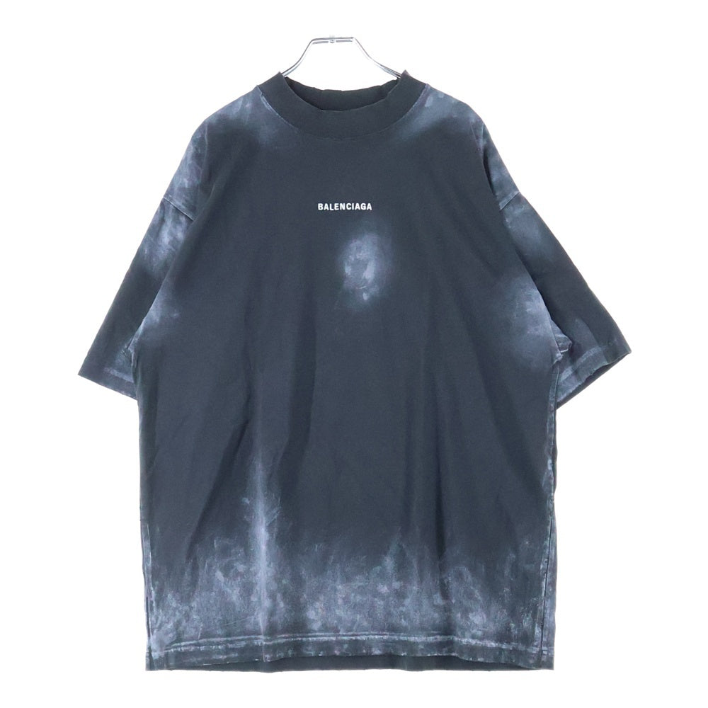 BALENCIAGA(バレンシアガ) Medium Fit T-Shirt ミディアム フィット Tシャツ 半袖カットソー ダメージ加工 ブラック