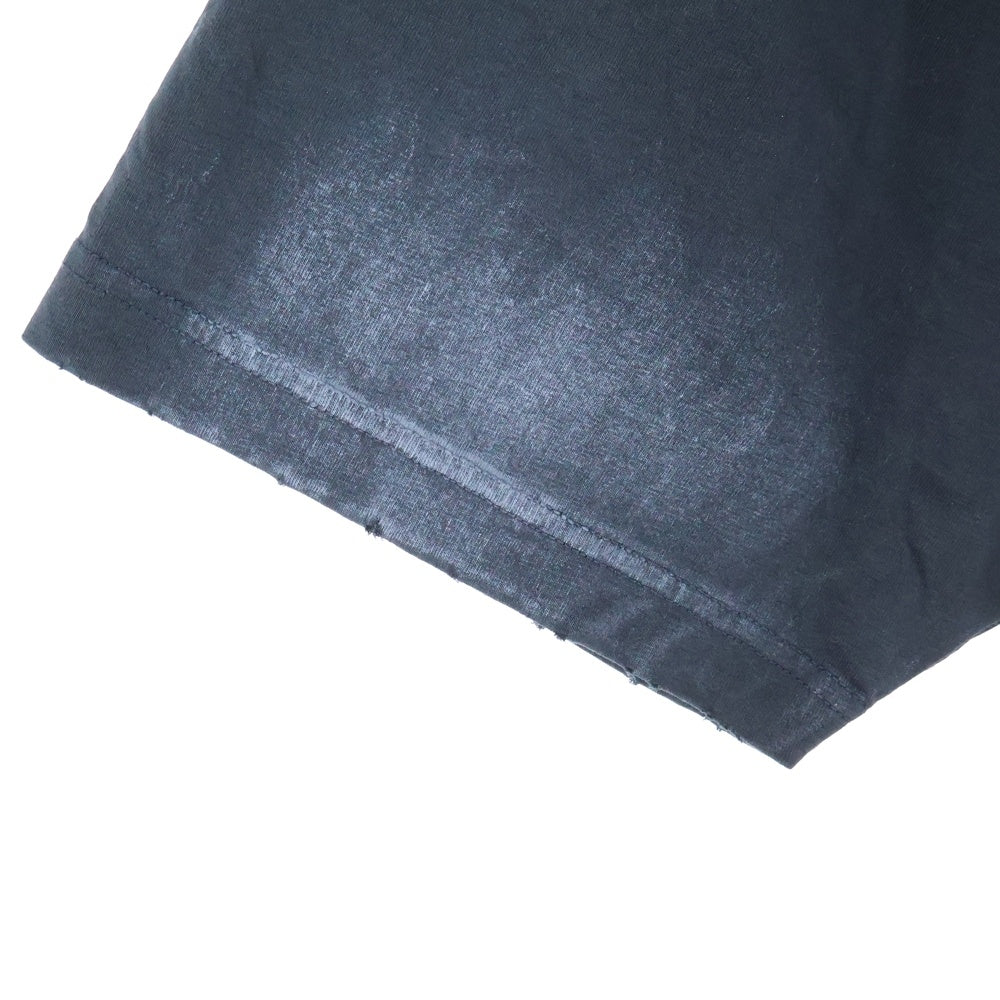 BALENCIAGA(バレンシアガ) Medium Fit T-Shirt ミディアム フィット Tシャツ 半袖カットソー ダメージ加工 ブラック