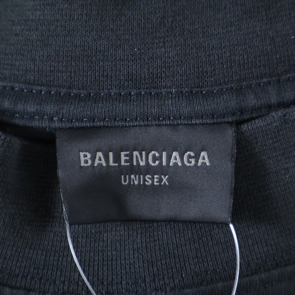 BALENCIAGA(バレンシアガ) Medium Fit T-Shirt ミディアム フィット Tシャツ 半袖カットソー ダメージ加工 ブラック