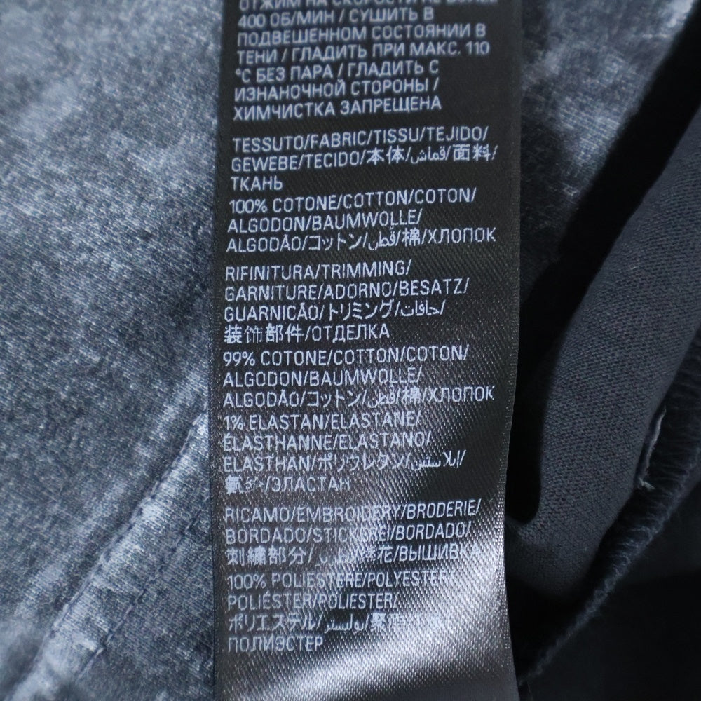 BALENCIAGA(バレンシアガ) Medium Fit T-Shirt ミディアム フィット Tシャツ 半袖カットソー ダメージ加工 ブラック