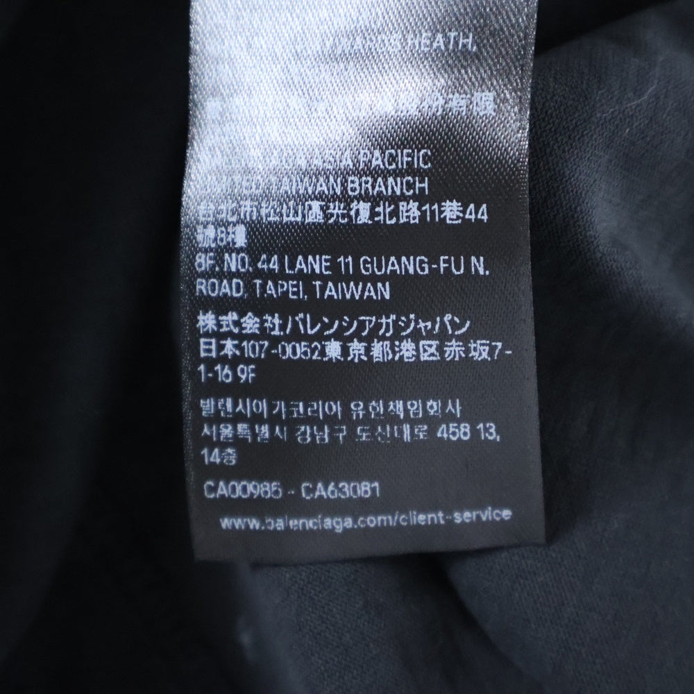 BALENCIAGA(バレンシアガ) Medium Fit T-Shirt ミディアム フィット Tシャツ 半袖カットソー ダメージ加工 ブラック