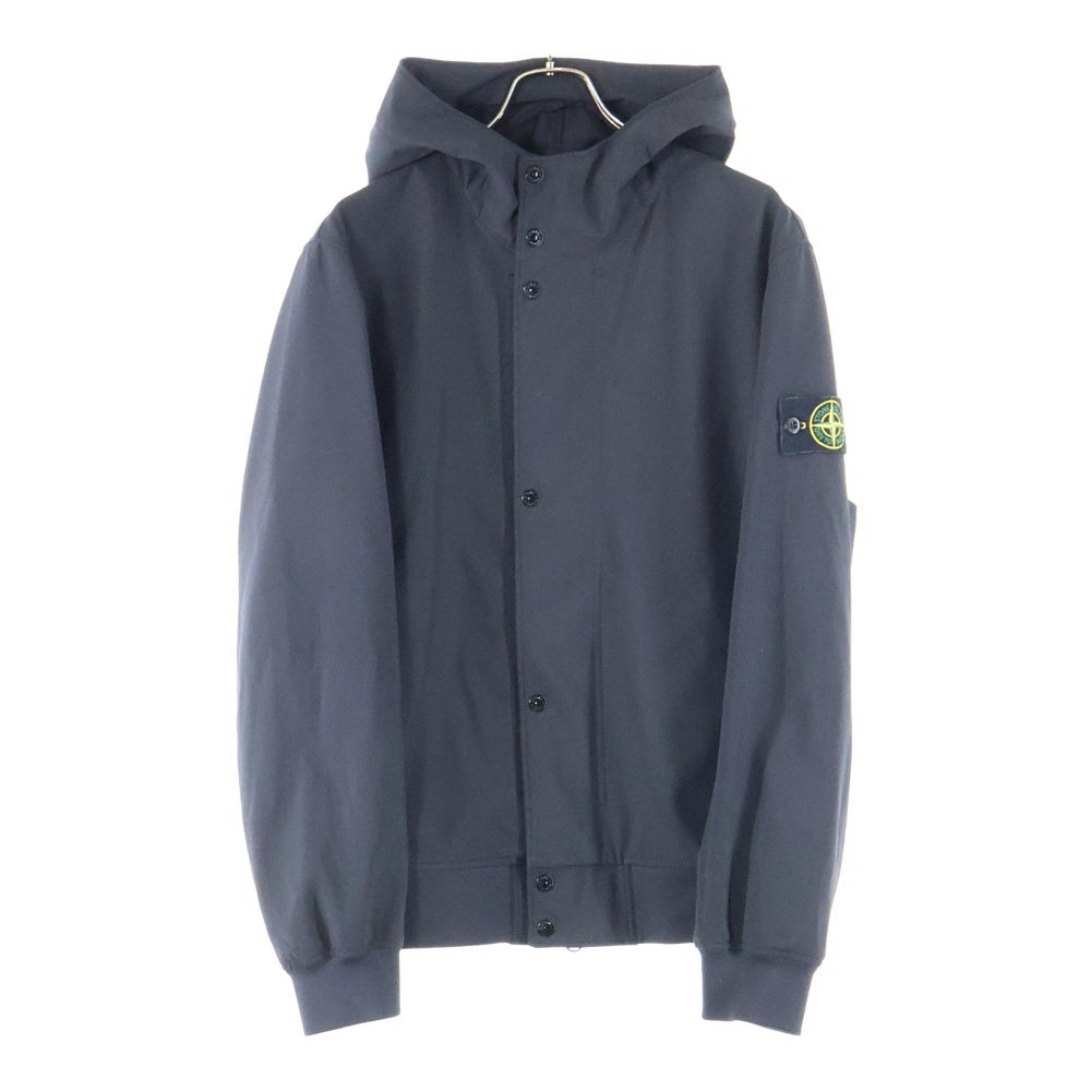 STONE ISLAND(ストーンアイランド) 22AW 袖ロゴワッペン付 フーデッドジャケット ブラック K1S154100090S0A22
