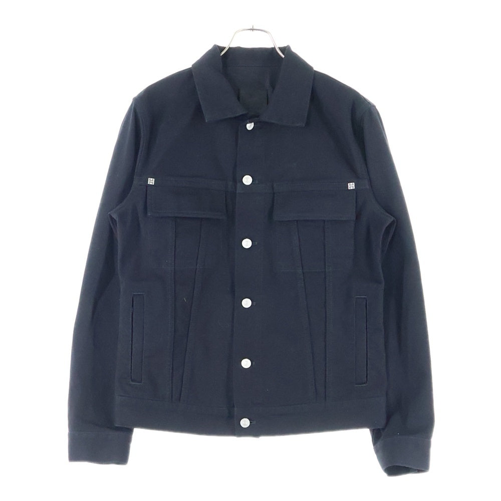 GIVENCHY(ジバンシィ) 4Gロゴスタッズ コットン デニムジャケット ブラック B M00Q650KK