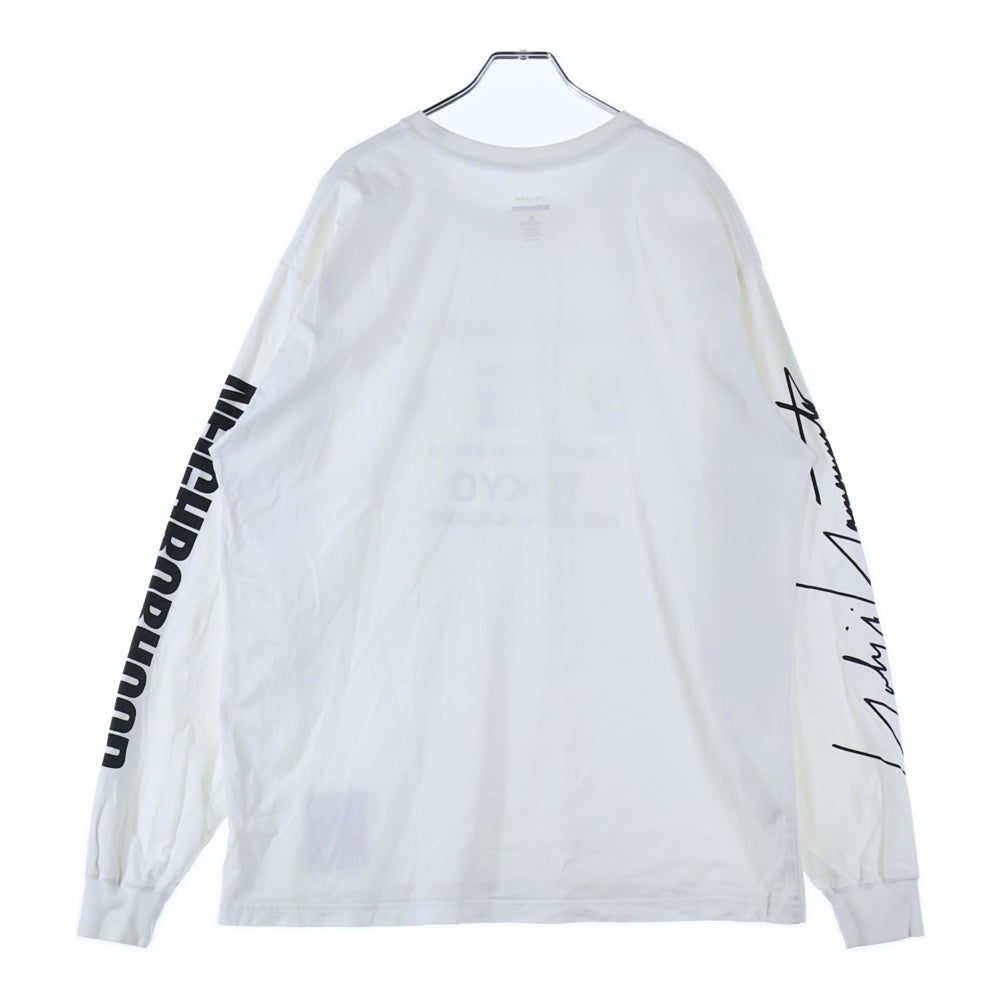 Yohji Yamamoto(ヨウジヤマモト) 23SS xNEIGHBORHOOD YN CREW NECK LS プリント 長袖カットソー ホワイト HZ-T63-288