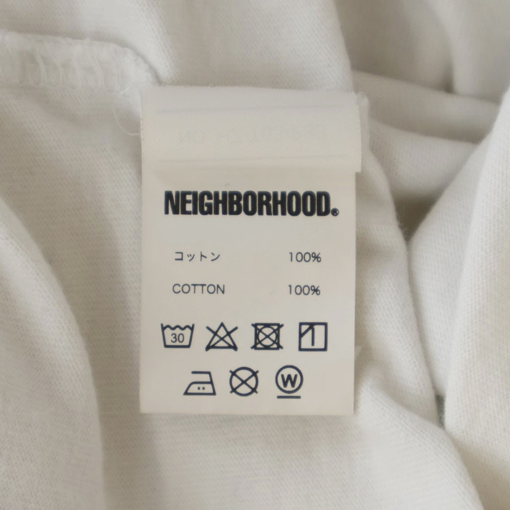 Yohji Yamamoto(ヨウジヤマモト) 23SS xNEIGHBORHOOD YN CREW NECK LS プリント 長袖カットソー ホワイト HZ-T63-288
