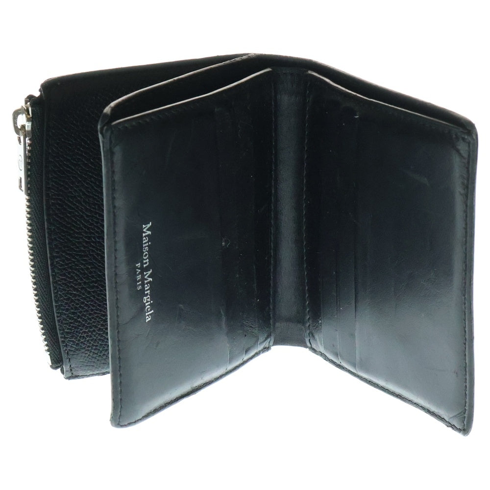 Maison Margiela(メゾンマルジェラ) フリップフラップ ウォレット レザー 2つ折り財布 S35UI0516 ブラック