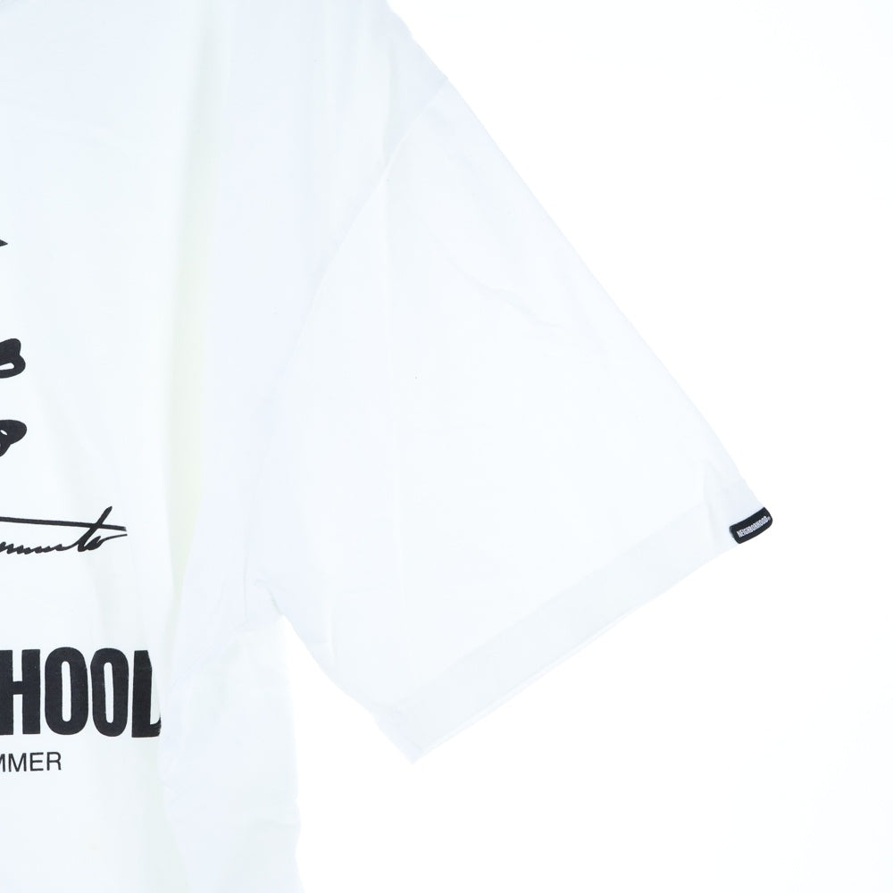 Yohji Yamamoto(ヨウジヤマモト) 23SS ×NEIGHBORHOOD YN.CREWNECK SS-2 TEE ネイバーフッド クルーネックTシャツ 半袖カットソー ホワイト HZ-T62-287