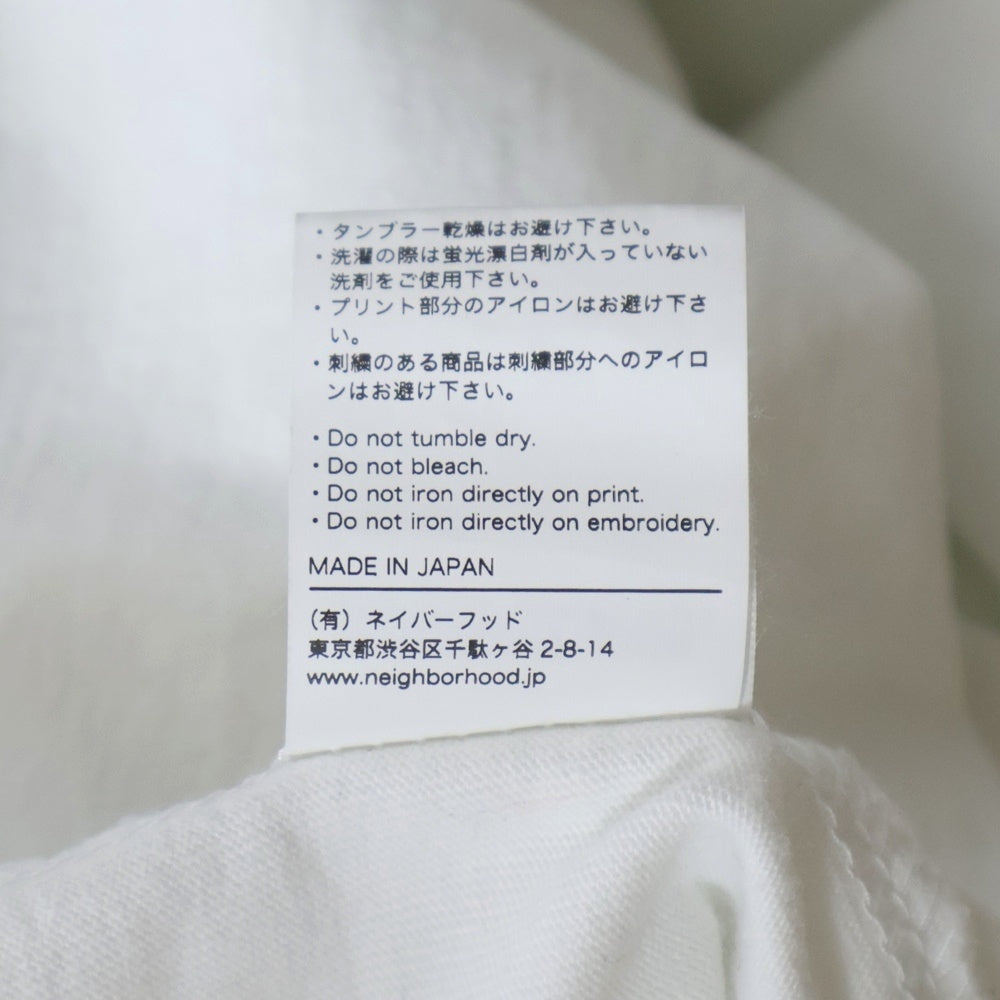 Yohji Yamamoto(ヨウジヤマモト) 23SS ×NEIGHBORHOOD YN.CREWNECK SS-2 TEE ネイバーフッド クルーネックTシャツ 半袖カットソー ホワイト HZ-T62-287