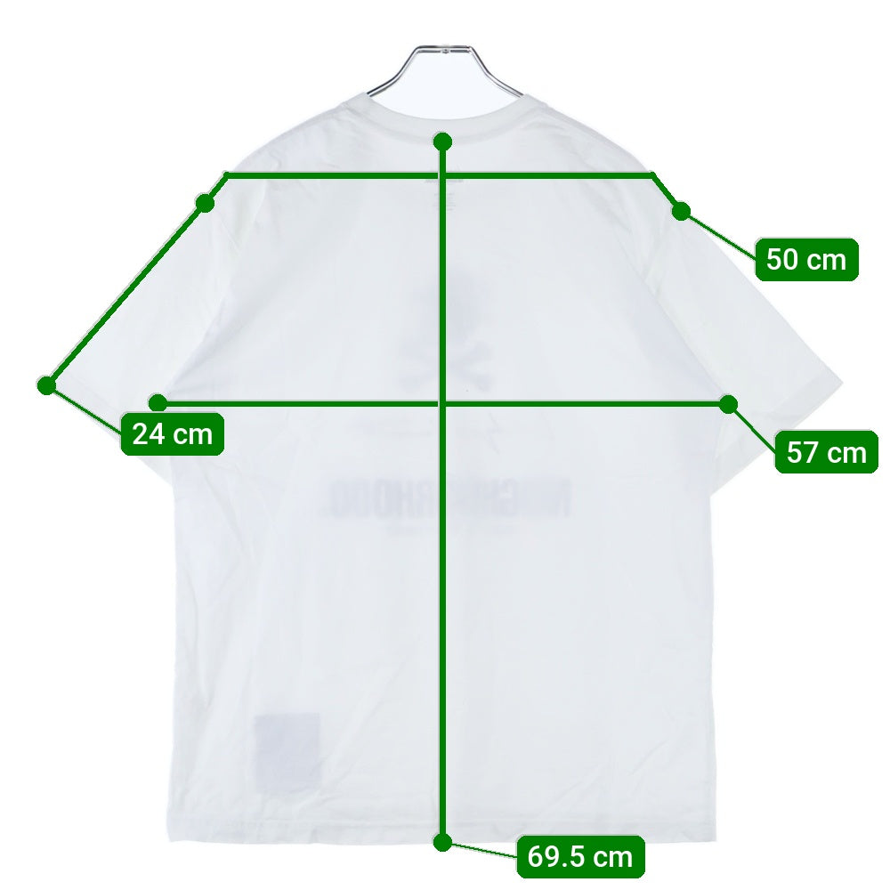 Yohji Yamamoto(ヨウジヤマモト) 23SS ×NEIGHBORHOOD YN.CREWNECK SS-2 TEE ネイバーフッド クルーネックTシャツ 半袖カットソー ホワイト HZ-T62-287