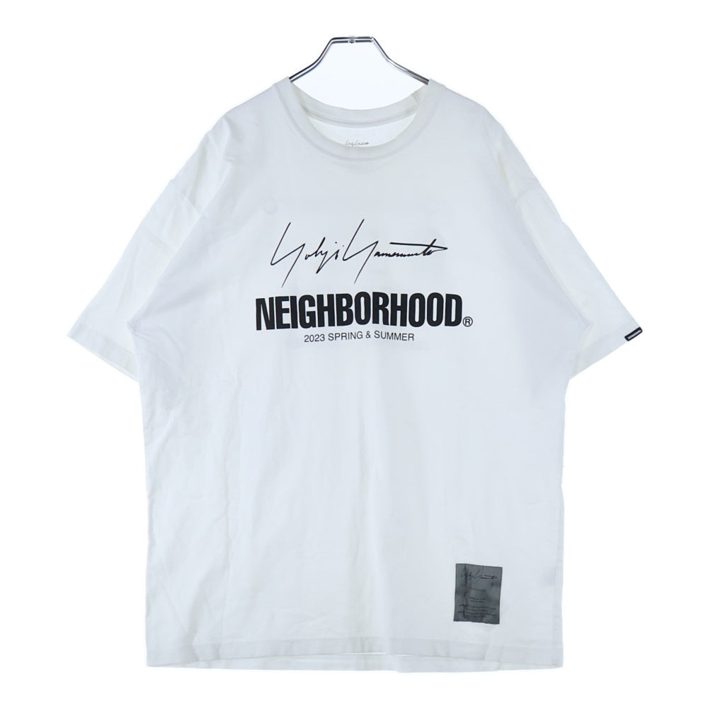 Yohji Yamamoto(ヨウジヤマモト) 23SS ×NEIGHBORHOOD Front Logo S/S ネイバーフッド 半袖Tシャツ ホワイト HZ-T61-286