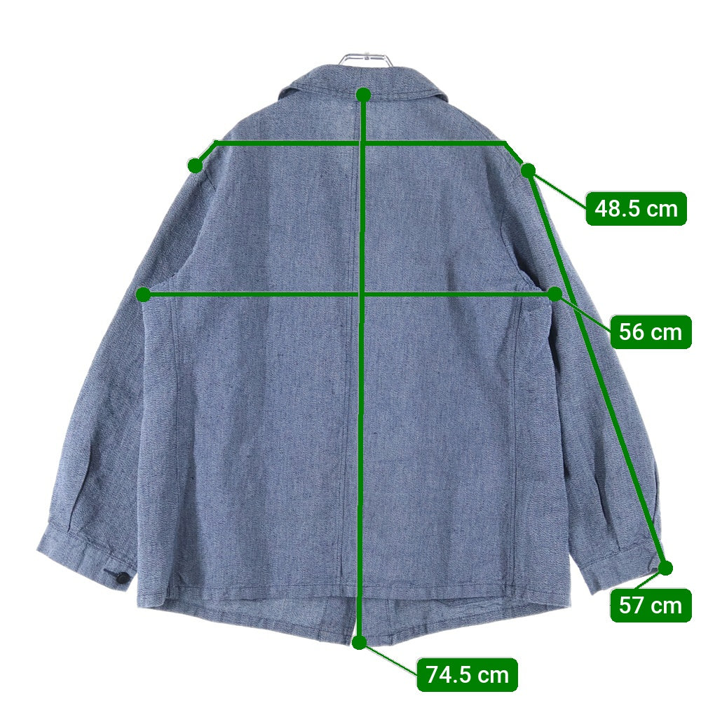 OUTIL(ウティ) VESTE THIERS カバーオール ユーロワーク ブルー OV-T014