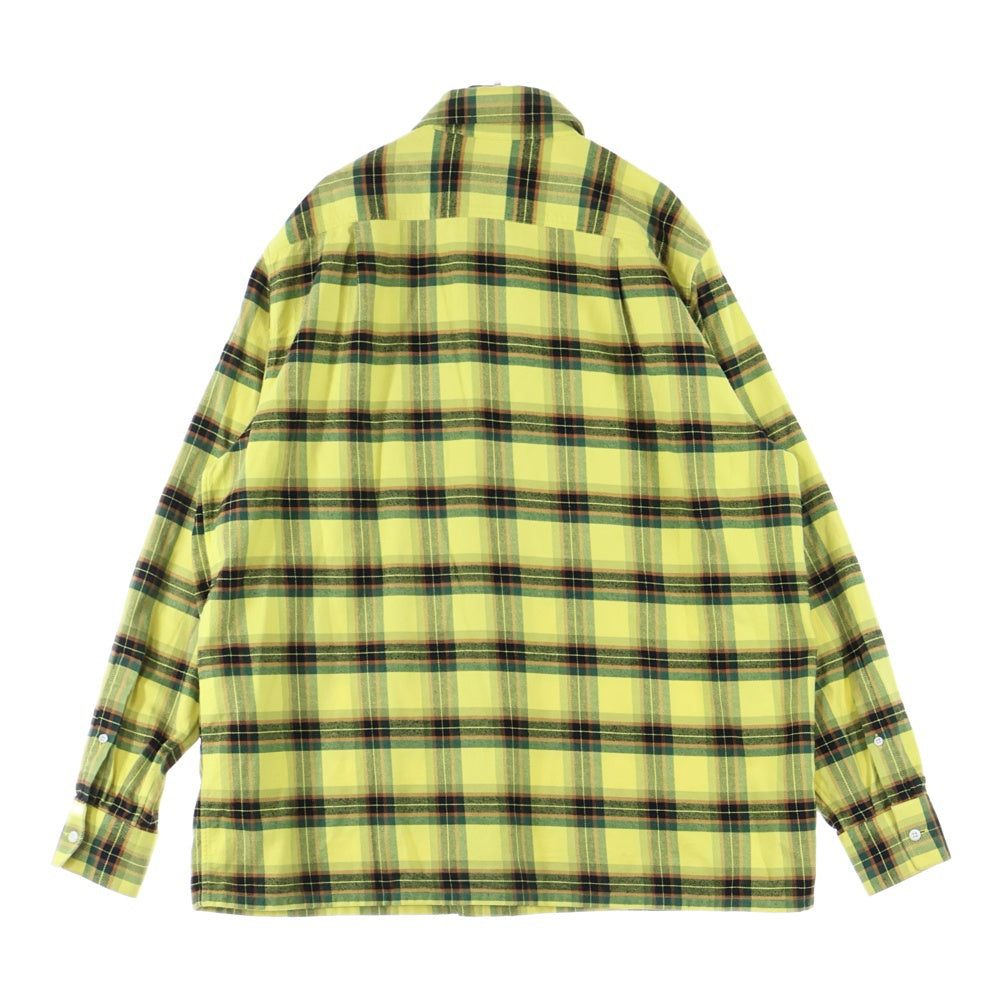 LOEWE(ロエベ) 21AW H526Y05X07 CHECK OVERSIZED SHIRTS チェック ジップアップ オーバーサイズ 長袖シャツ イエロー