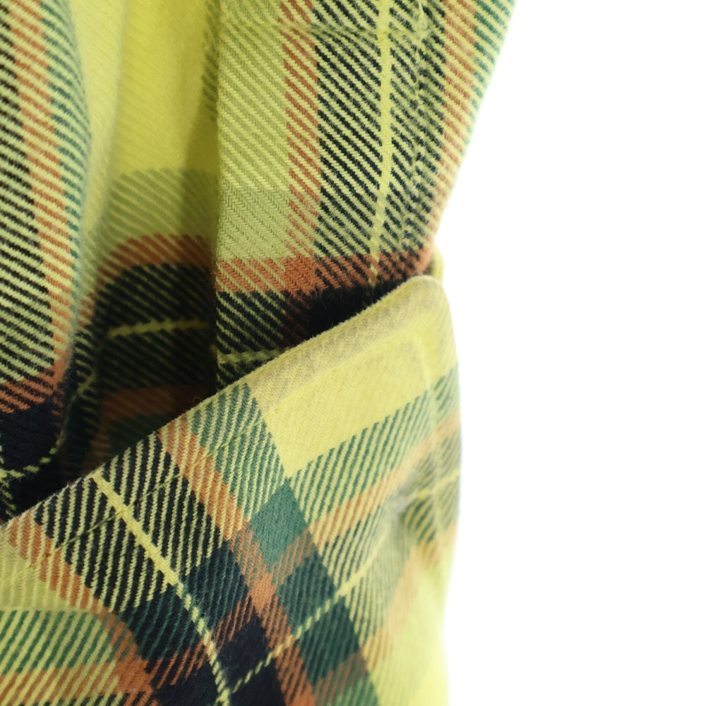 LOEWE(ロエベ) 21AW H526Y05X07 CHECK OVERSIZED SHIRTS チェック ジップアップ オーバーサイズ 長袖シャツ イエロー