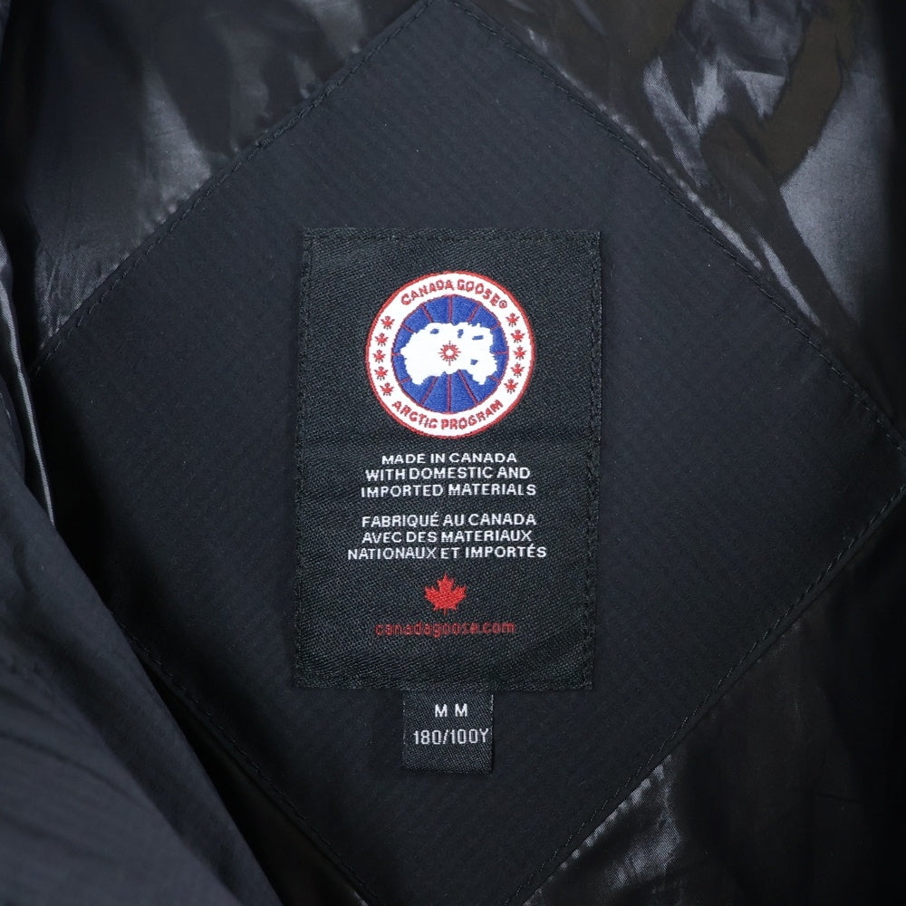 CANADA GOOSE(カナダグース) Armstrong Hoody 袖ロゴワッペン フード付き ダウンジャケット ブラック 5076M