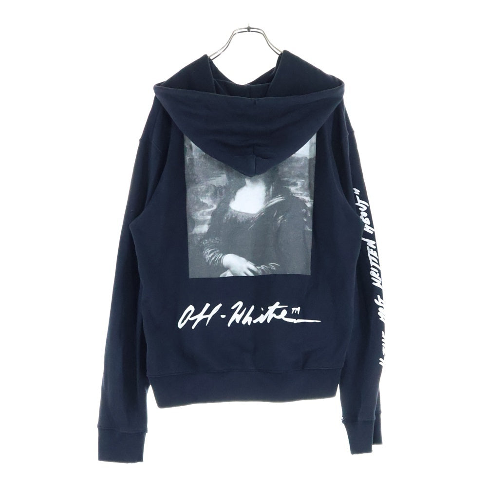 OFF-WHITE(オフホワイト) 19SS フロントモナリザプリント プルオーバーパーカー ブラック OMBB034S19003005