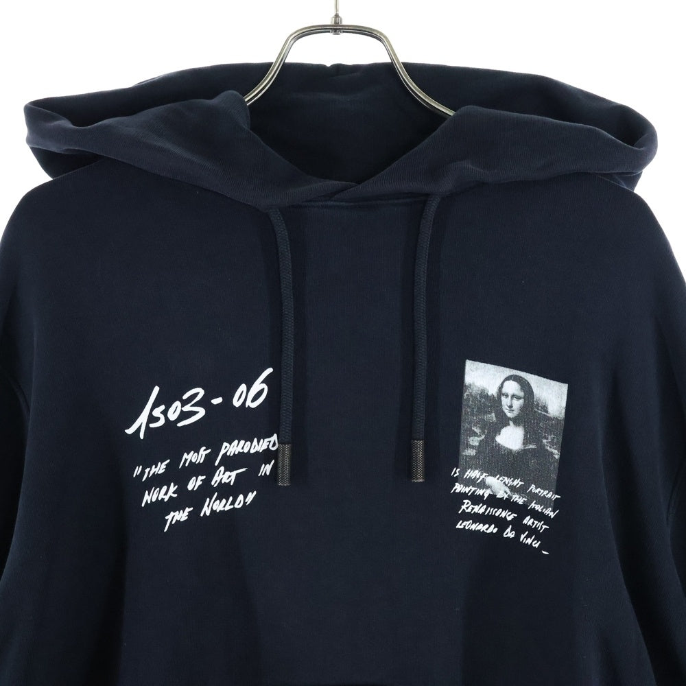 OFF-WHITE(オフホワイト) 19SS フロントモナリザプリント プルオーバーパーカー ブラック OMBB034S19003005