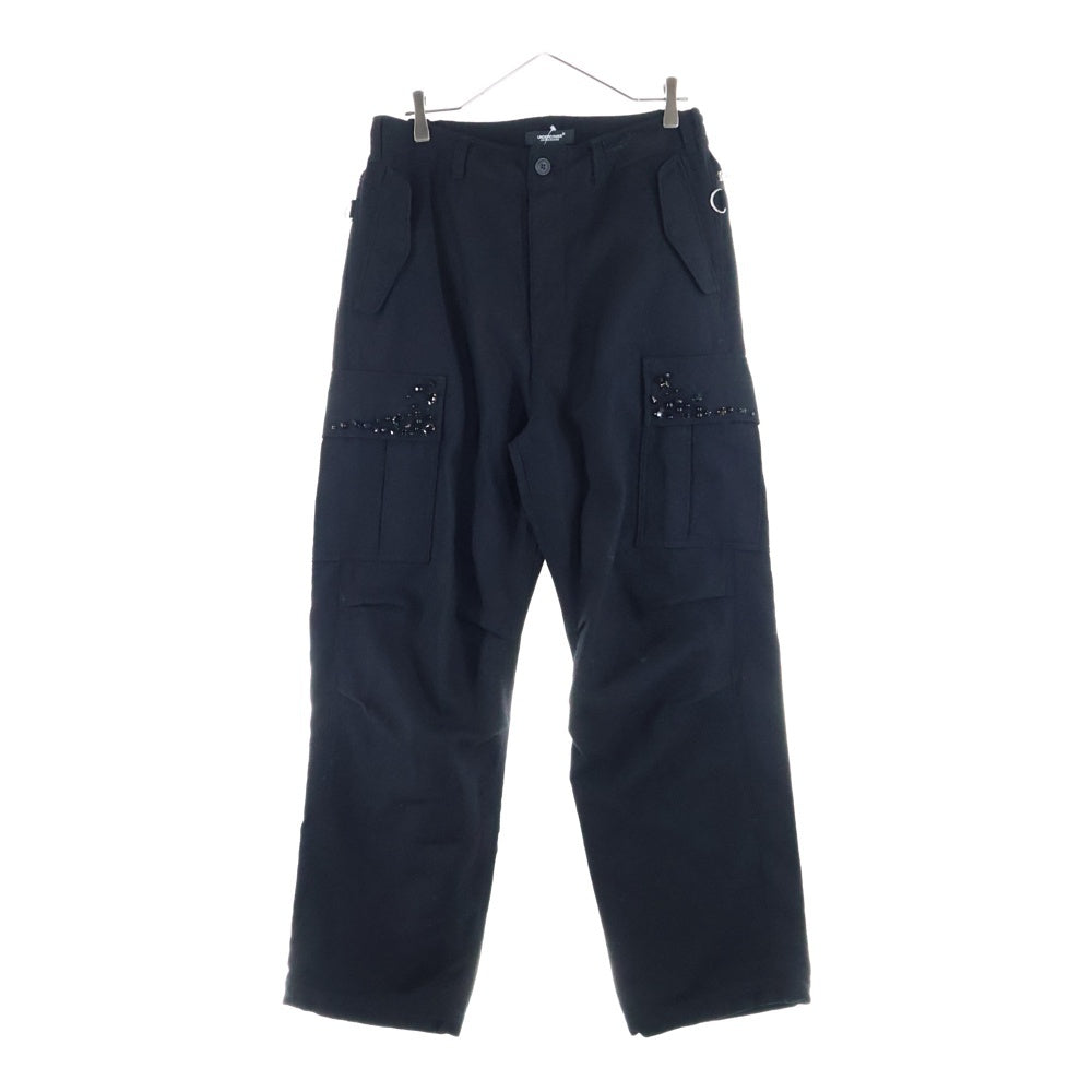 UNDERCOVER(アンダーカバー) 23AW ビーズ装飾 ウールカーゴパンツ ブラック UC2C4513
