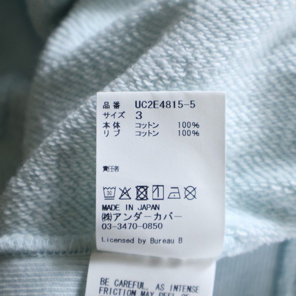 UNDERCOVER(アンダーカバー) 両面プリント クルーネックスウェットトレーナー 長袖 ブルー UC2E4815-5