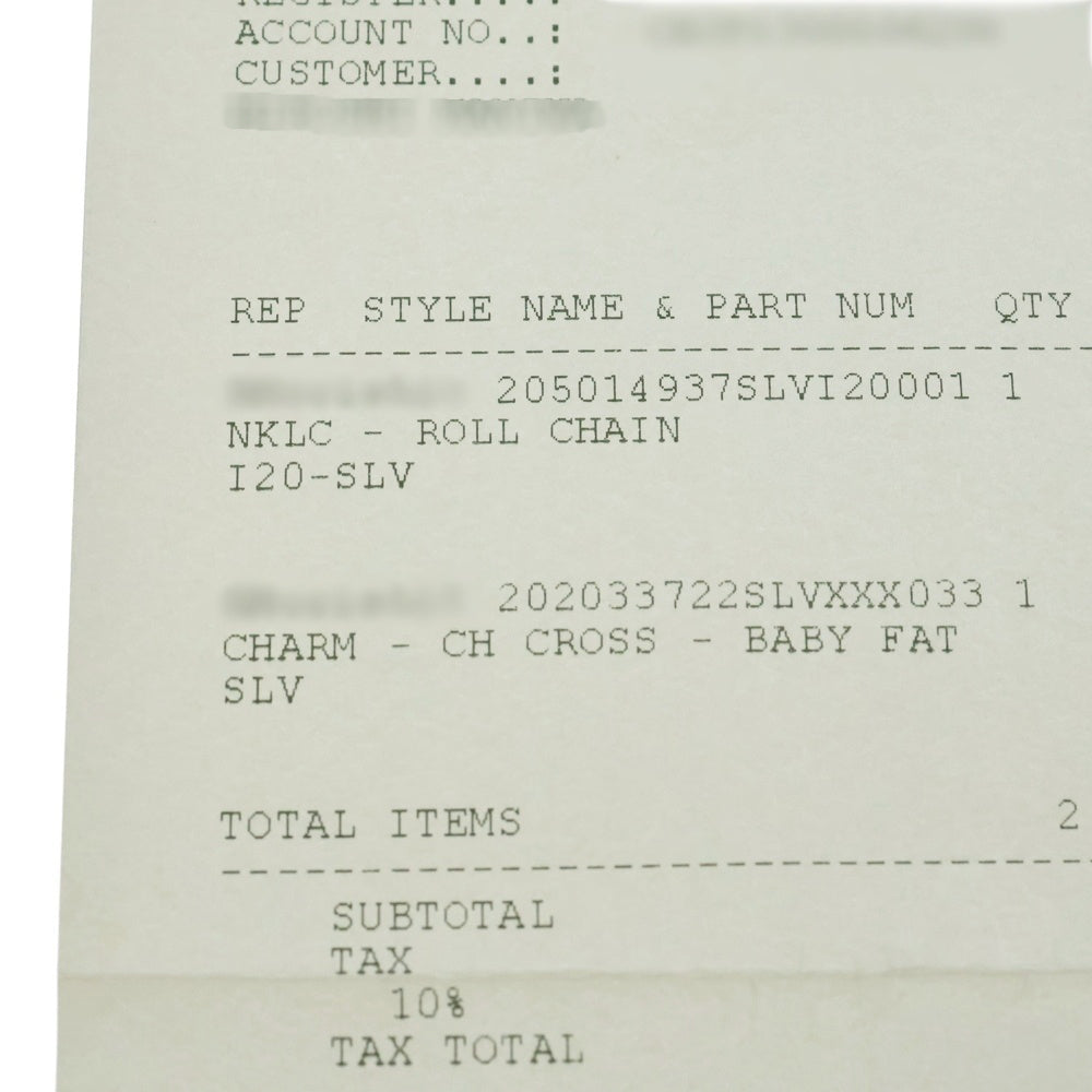 CHROME HEARTS(クロムハーツ) CRS BBYFAT ベイビーファットクロス ペンダントトップ シルバー BCA237