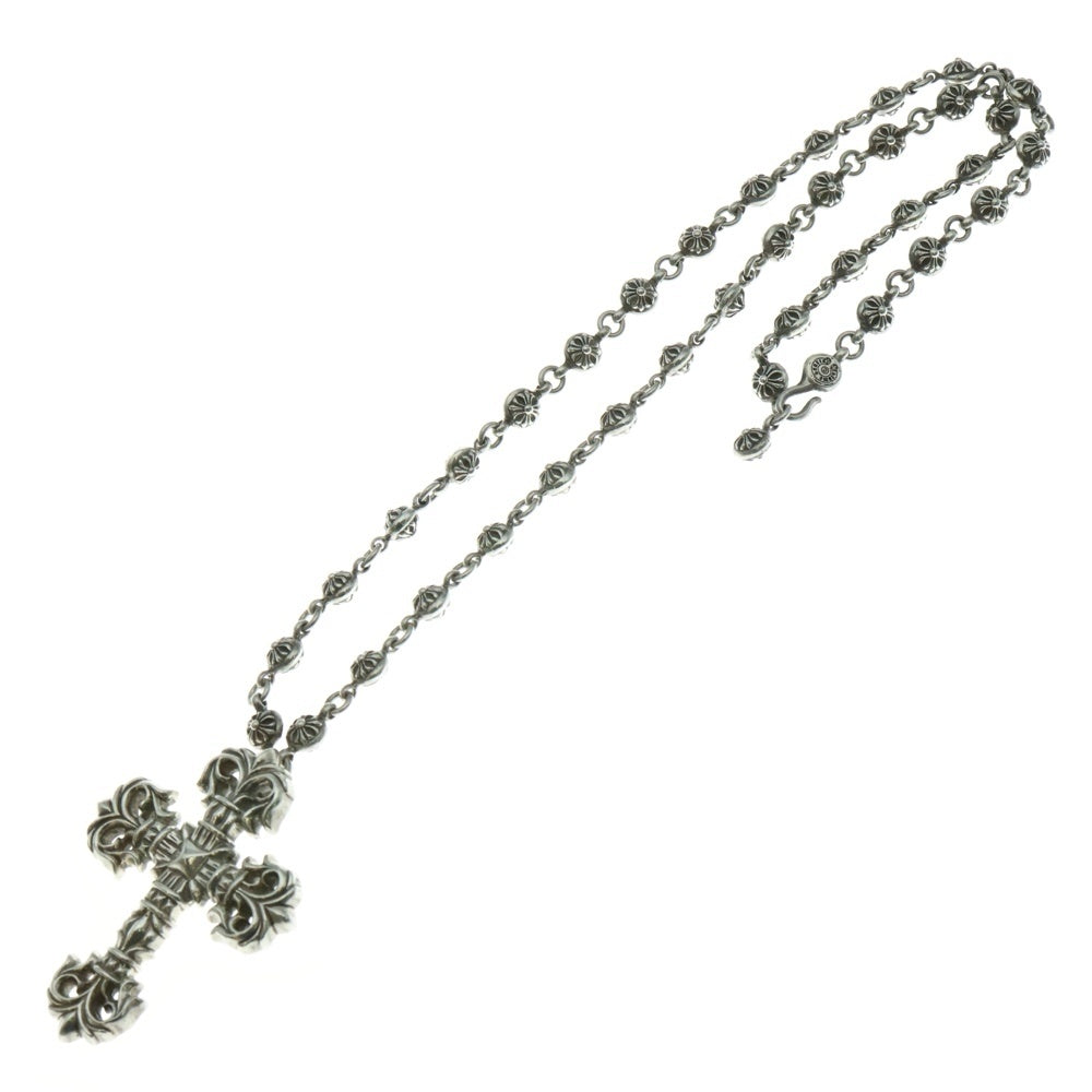 CHROME HEARTS(クロムハーツ) #1 CRSBL CHN FILIG CROSS クロスボールチェーンSフィリグリー シルバーネックレス