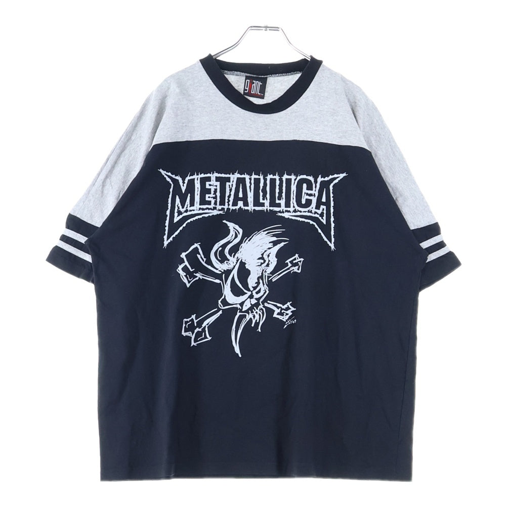 VINTAGE(ヴィンテージ) 00's METALLICA メタリカ フットボールTシャツ 半袖カットソー ブラック/グレー