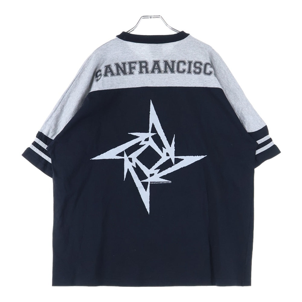 VINTAGE(ヴィンテージ) 00's METALLICA メタリカ フットボールTシャツ 半袖カットソー ブラック/グレー