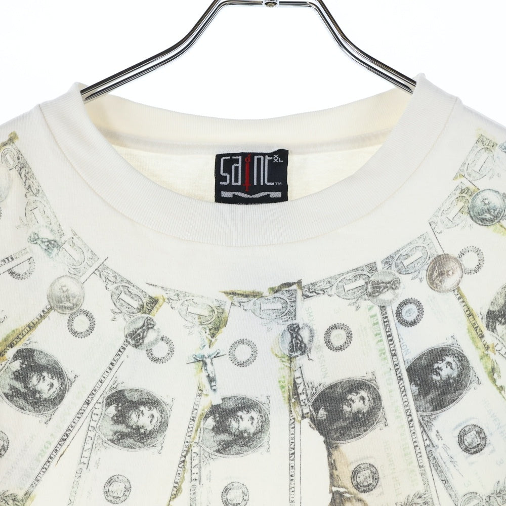 SAINT MICHAEL(セントマイケル) SM-YS8-0000-010 MONEY SS TEE 半袖Tシャツ クルーネック ホワイト